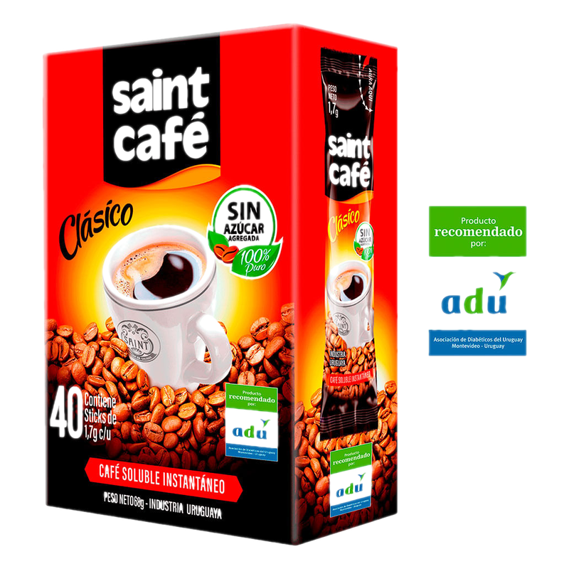Café Soluble Clasico Stick Saint Café X 40 Sticks
