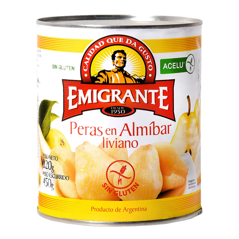 Peras En Almibar El Emigrante Lata 820 G