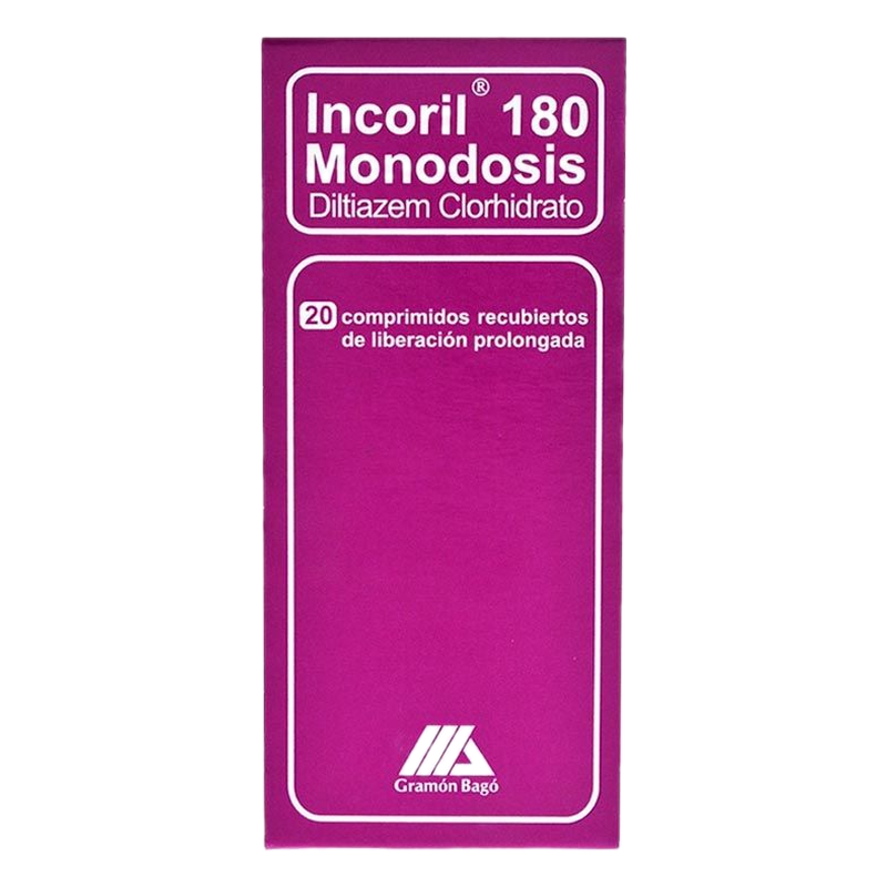 Incoril 180 Mg X 20 Comprimidos