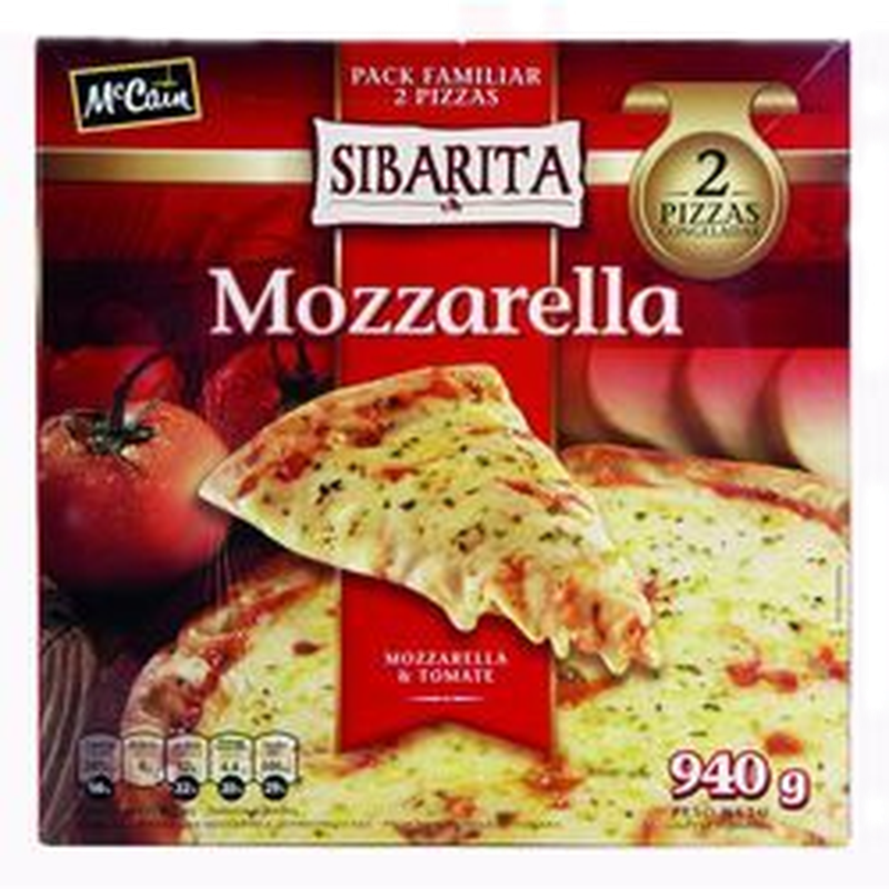 Pizza La Sibarita Muzzarella 900 G.2 Unidades