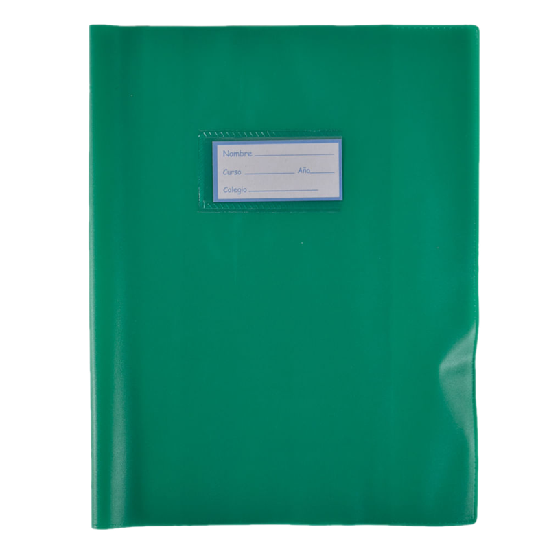 Forro Cuaderno Plastificado Verde
