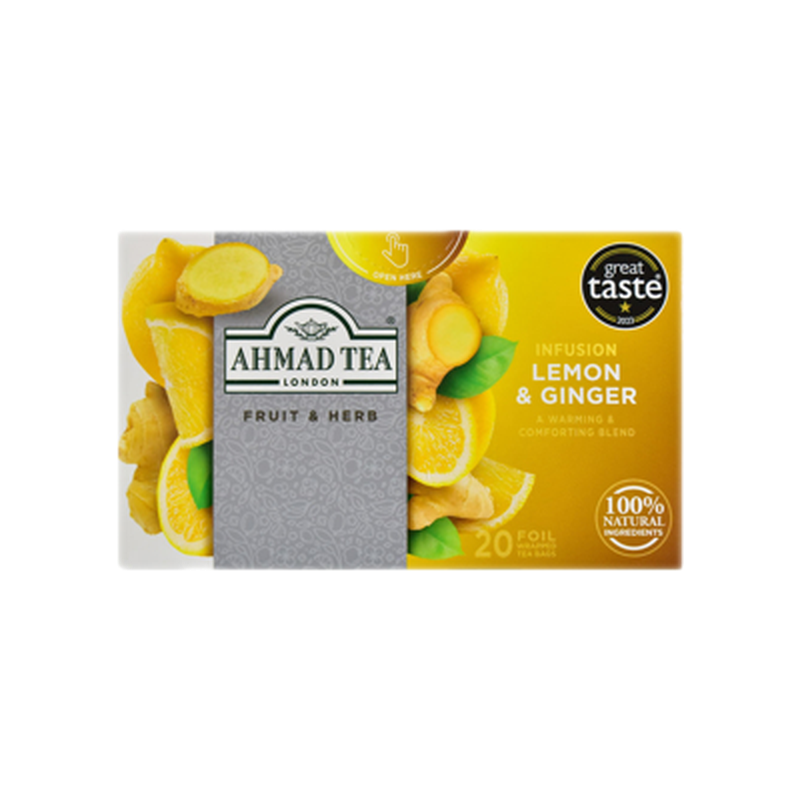 Infusión Lemon Ginger 20 Unidades Ahmad