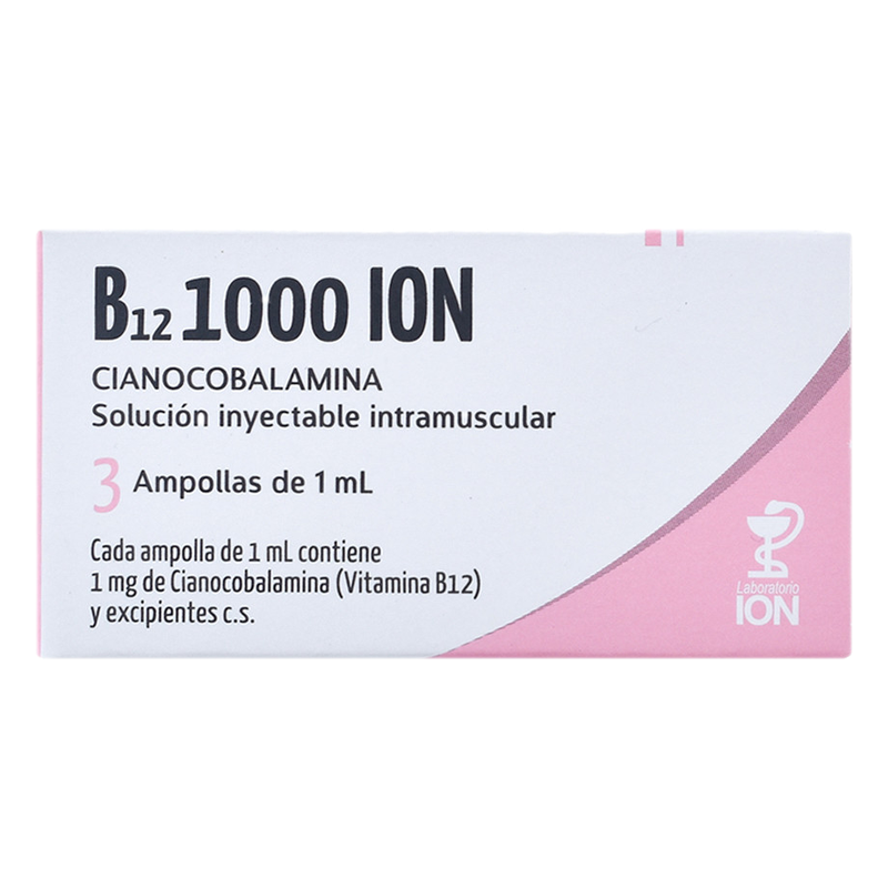 B12 1000 Ion X 3 Ampollas