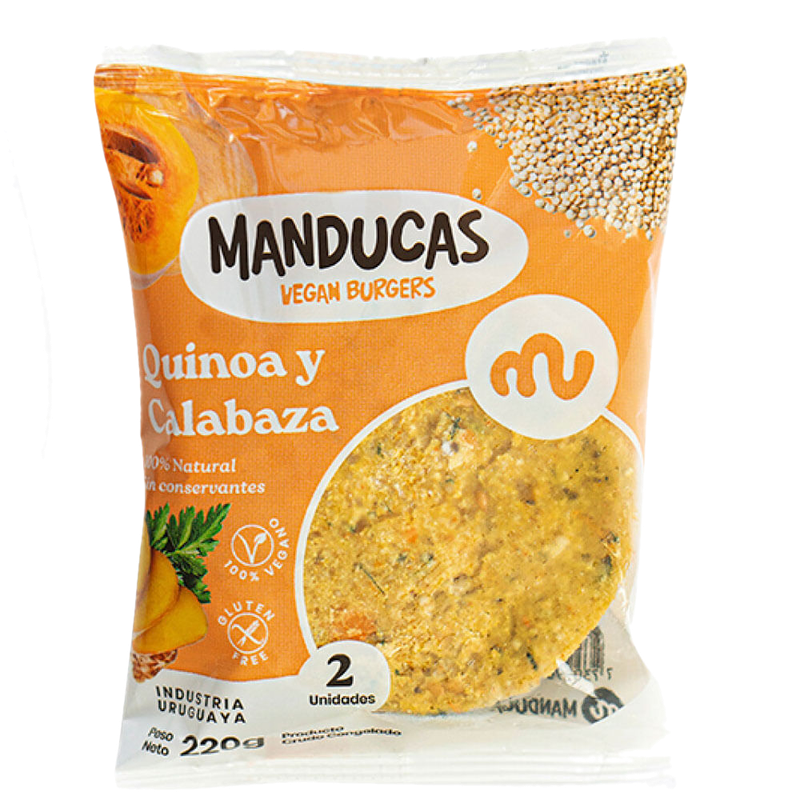 Hamburguesas De Quinoa Y Calabaza Manducas 2 Unidades 110 G