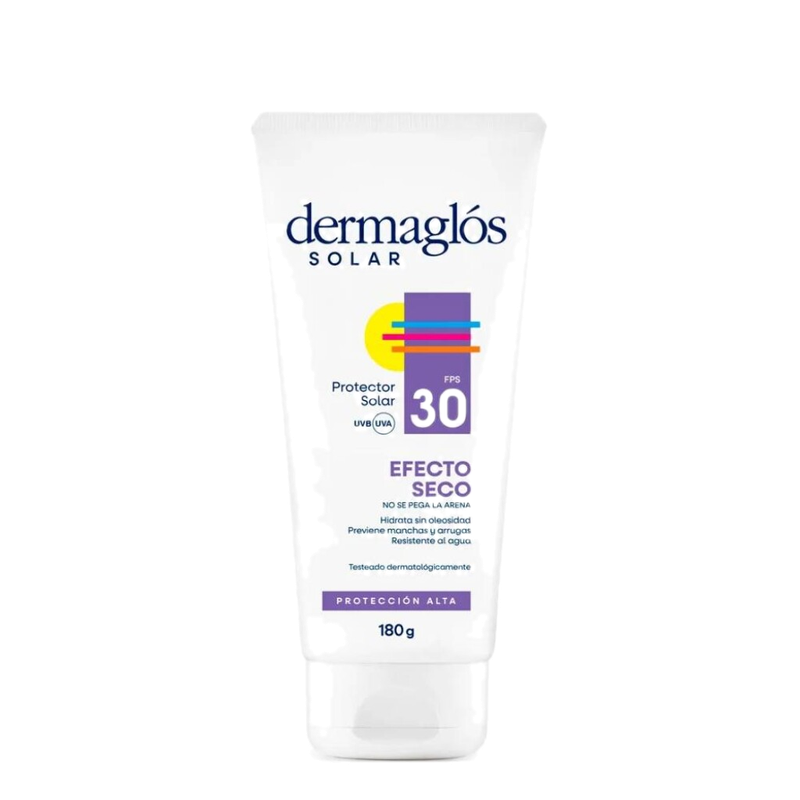 Protector Solar Dermaglós Efecto Seco En Crema Fps30 180 Ml