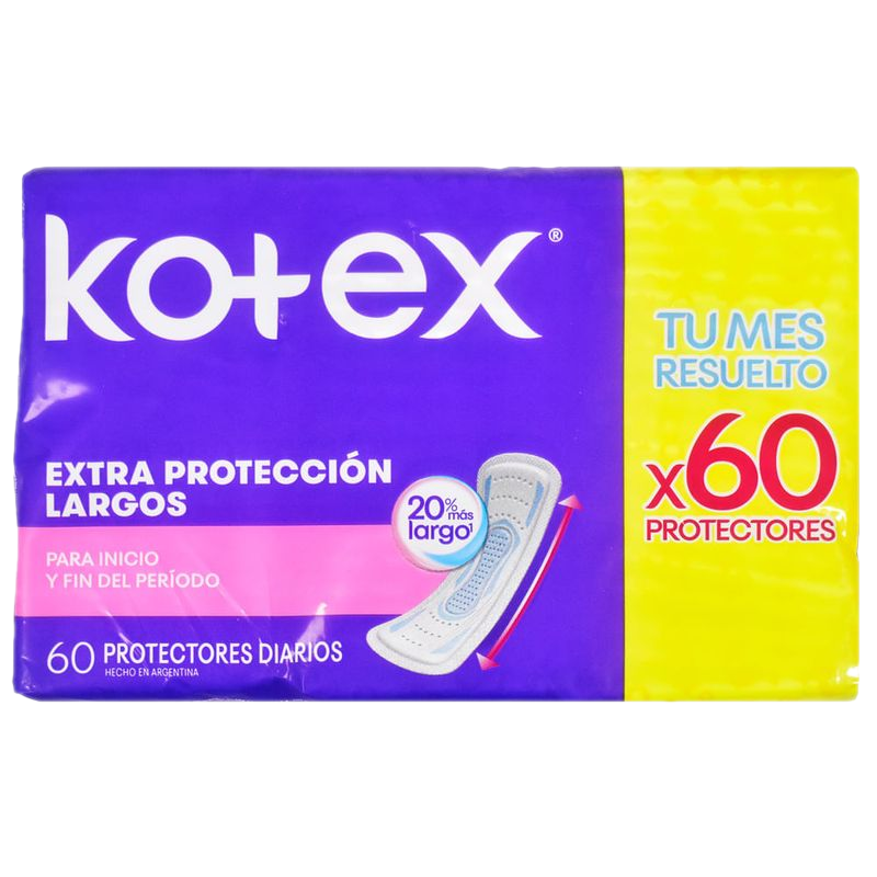 Protector Diario Kotex Protección 60 Unidades