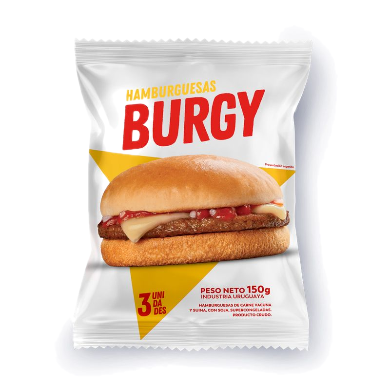 Hamburguesas Burgy Gastronómica 3 Unidades 150 G