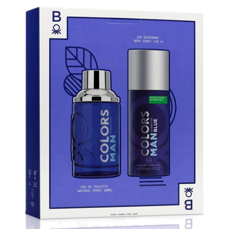 Benetton Blue Men Edt 100 Ml + Desodorante 150 Ml