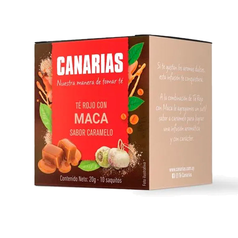 Té Rojo Canarias Maca Con Caramelo 10 Sobres