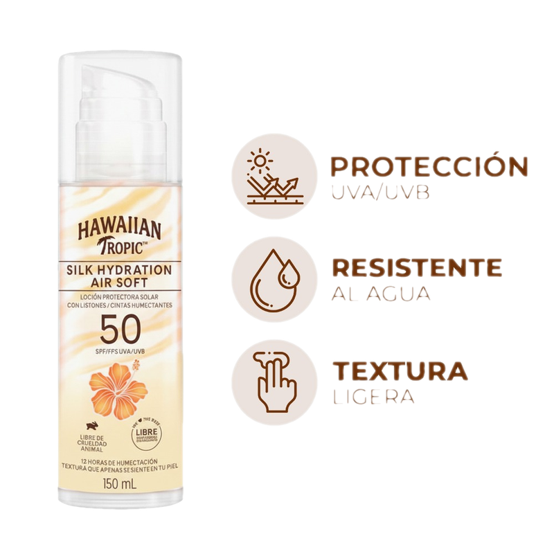Protector Solar Hawaiian Tropic Air Soft Fps50 150 Ml