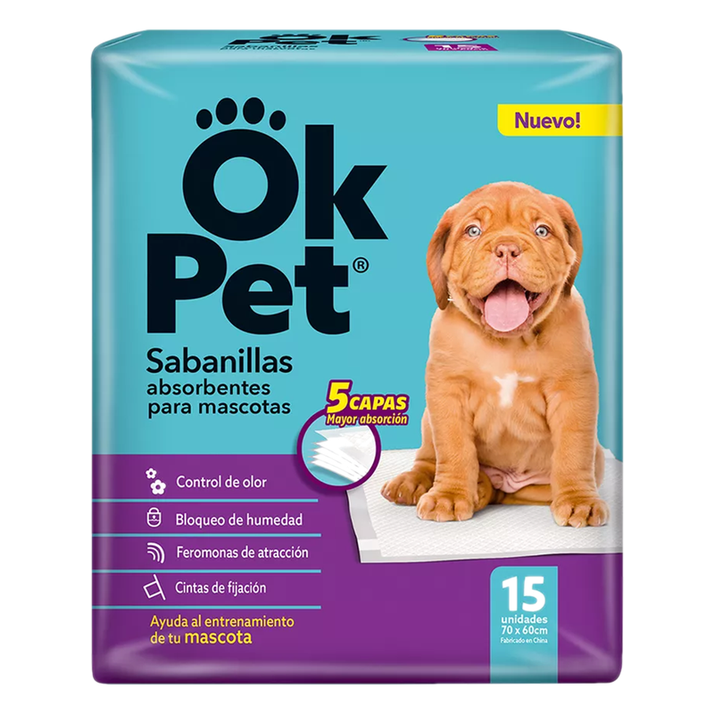 Sabanilla Ok Pet 15 Unidades