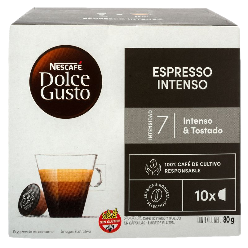 Cápsulas De Café Espresso Intense Dolce Gusto 10 Unidades