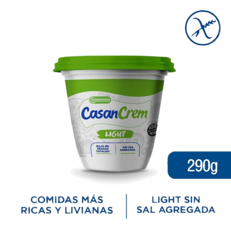 Queso Crema Light Sin Sal Casancrem 290 G