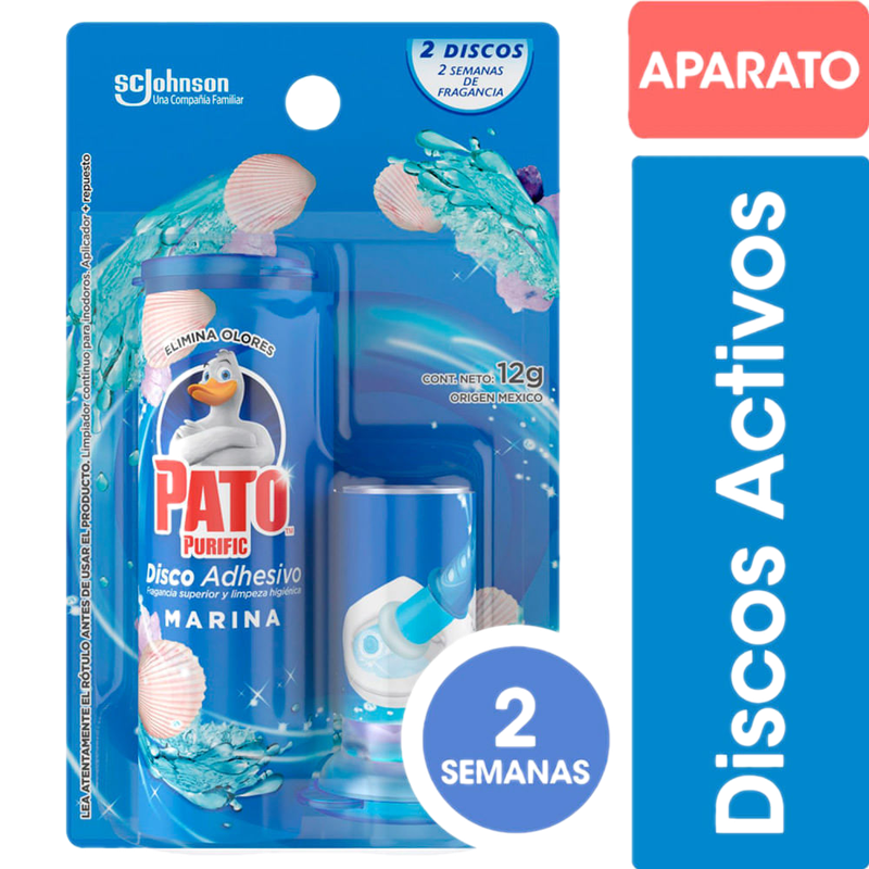 Desodorante Inodoro Pato Discos Activos Marina 12 G