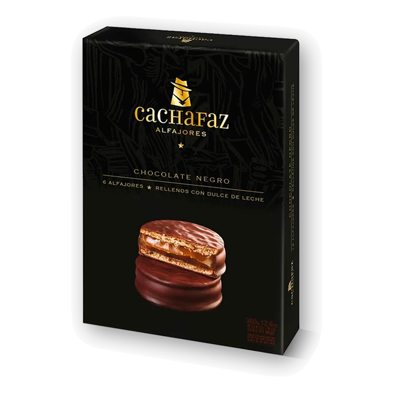 Alfajor De Chocolate Cachafaz Caja 6 Unidades