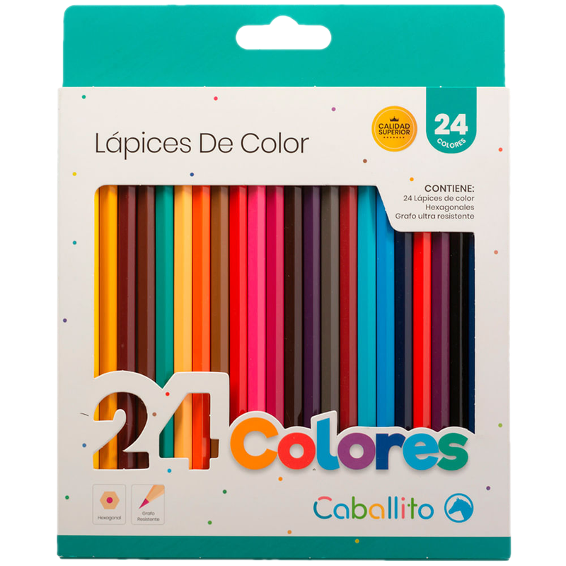 Lapices De Colores Caballito Largos 24 Unidades