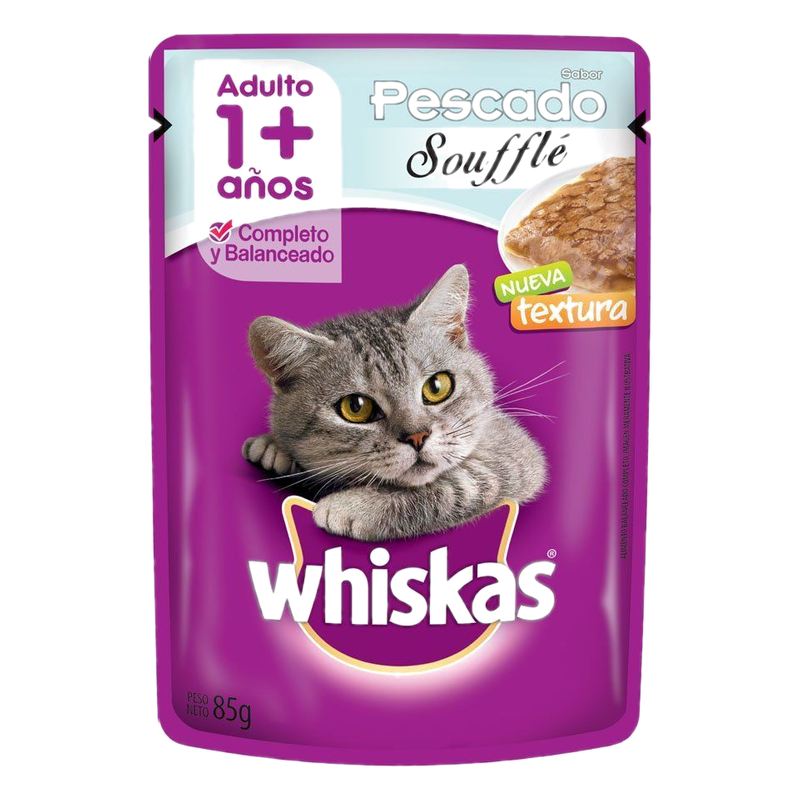 Alimento Para Gatos Souffle De Pescado Whiskas 85 G