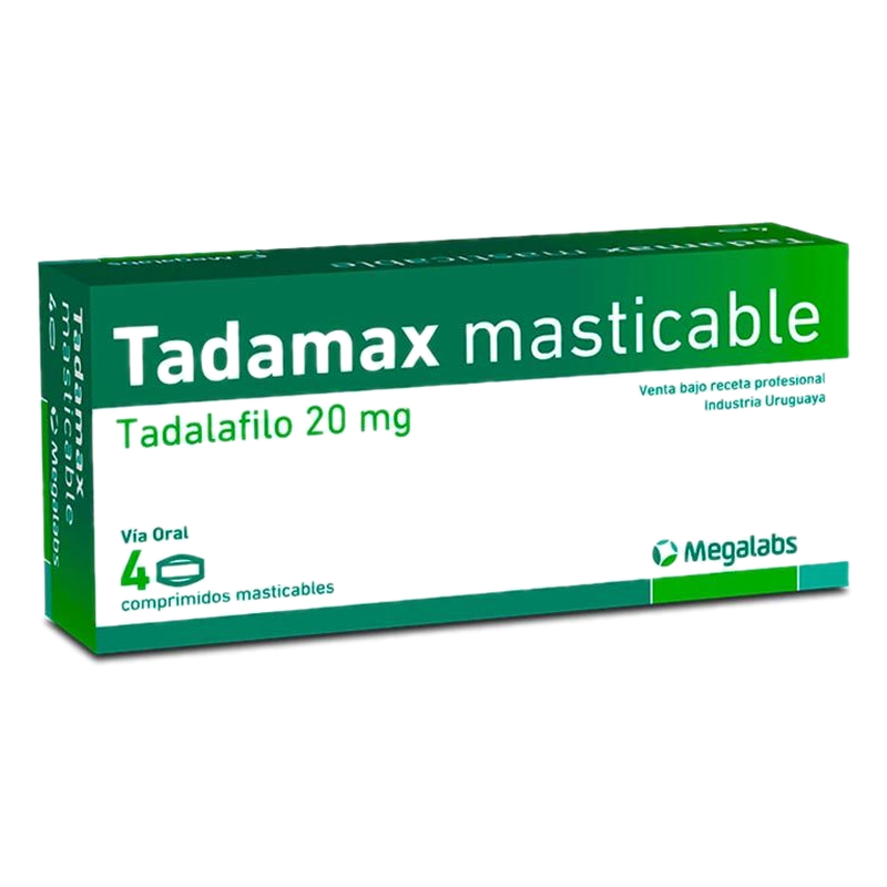Tadamax 20 Mg X 4 Comprimidos Masticables