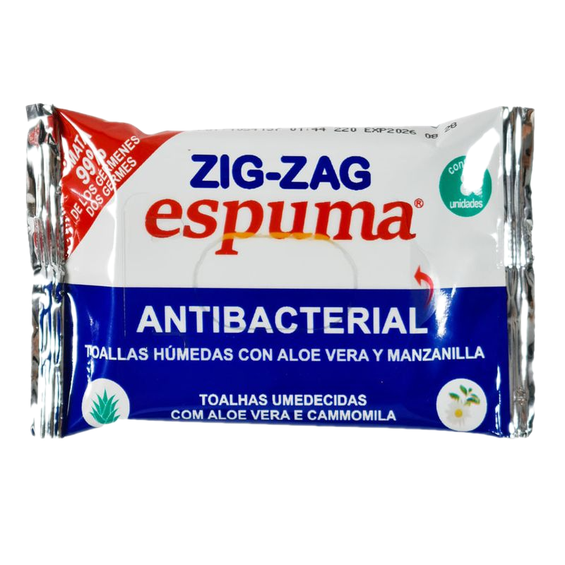 Toallas Húmedas Antibacterial Zig Zag 8 Unidades