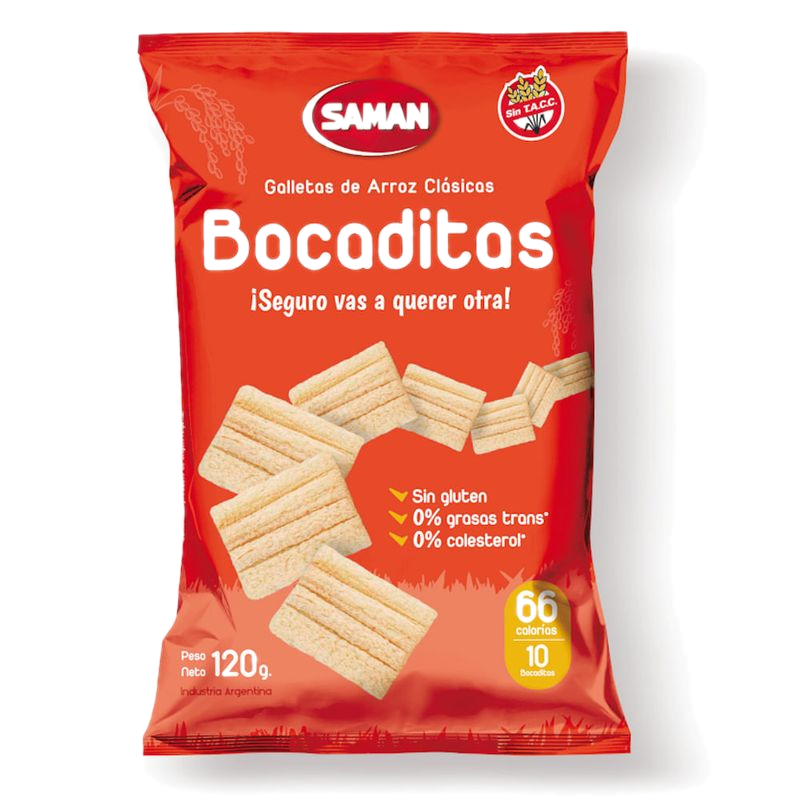 Galleta Arroz Saman Bocaditos Clásicas 120 G