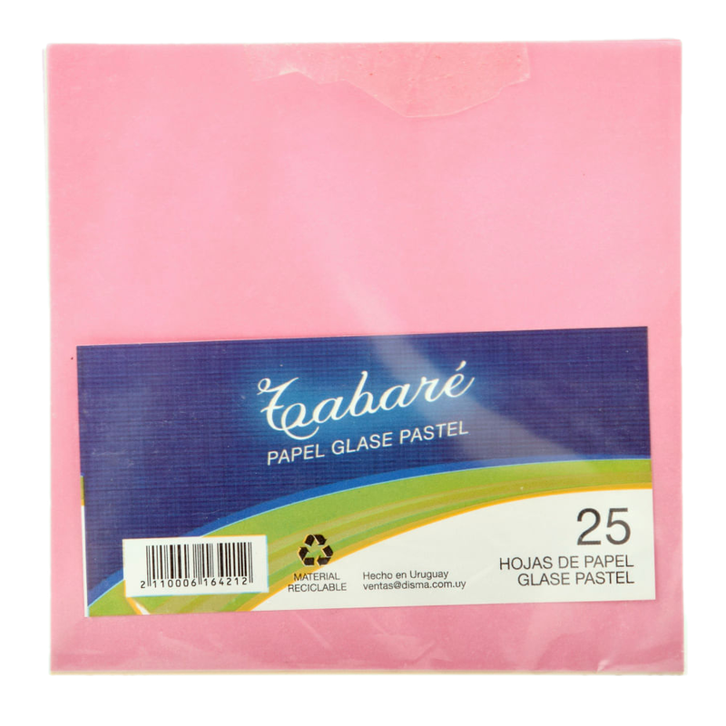 Papel Glase Tabare Pastel 12 Hojas