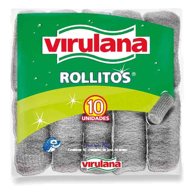 Esponja Virulana Rollito 10 Unidades 70 G.