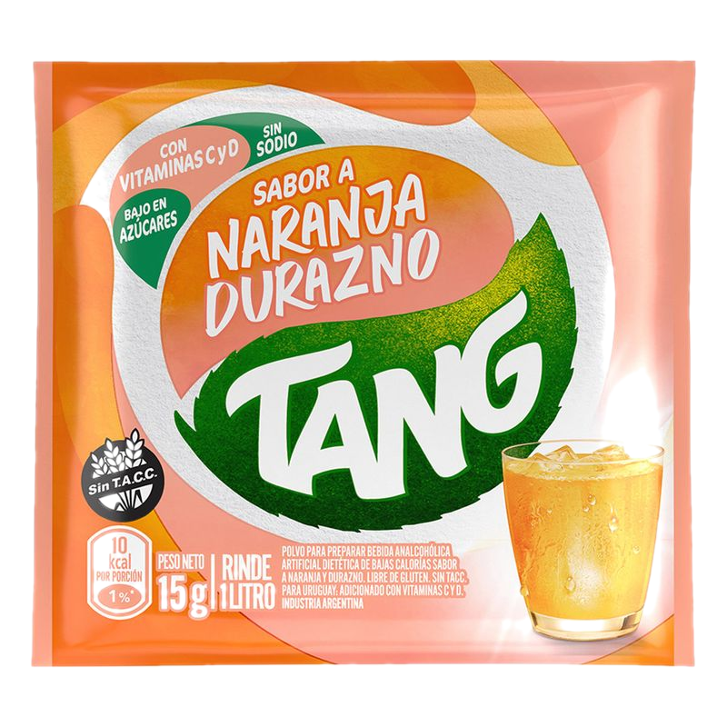 Refresco Tang Naranja Durazno 15 G