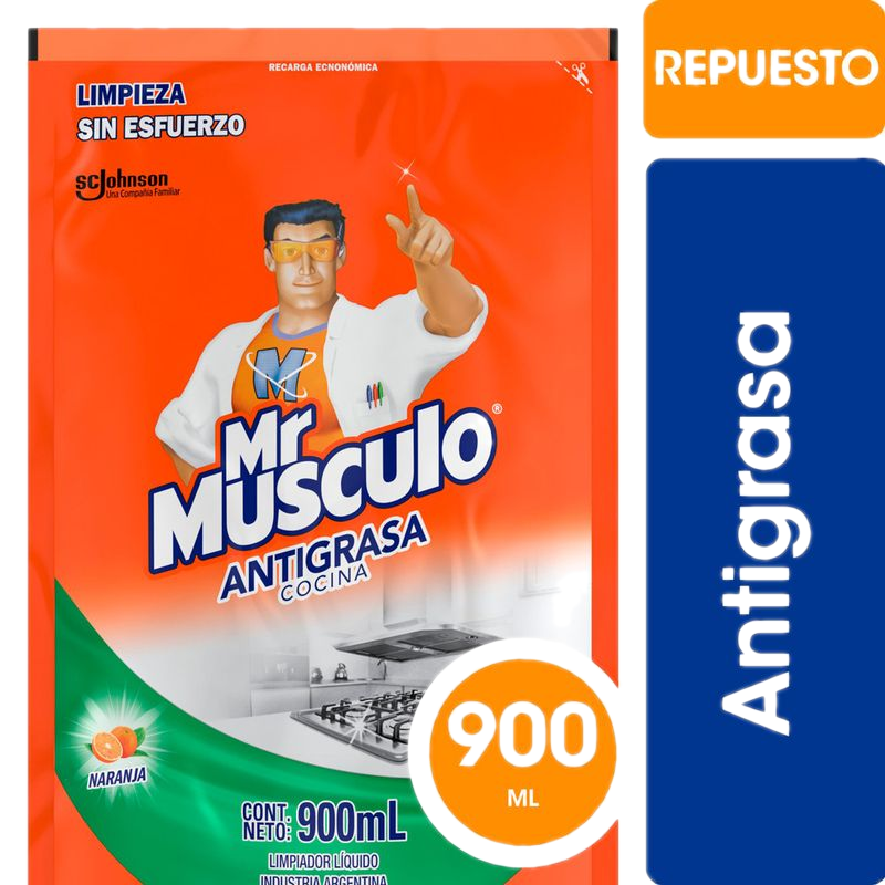 Limpiador Mr. Musculo Cocina Advanced Doy Pack 900 Ml