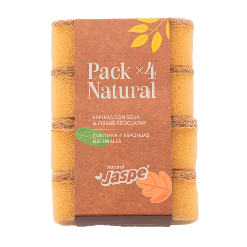 Pack 4 Unidades Esponjas Natural Jaspe
