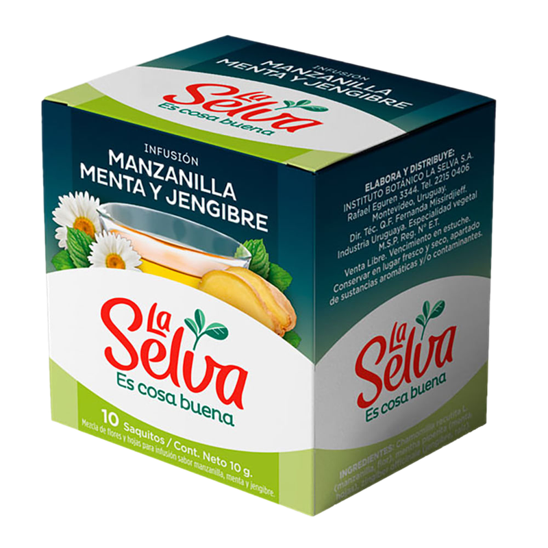 Té La Selva Manzanilla, Menta Y Jengibre 10 Sobres
