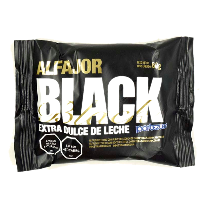 Alfajor Portezuelo Black Extra Dulce De Leche 55 G