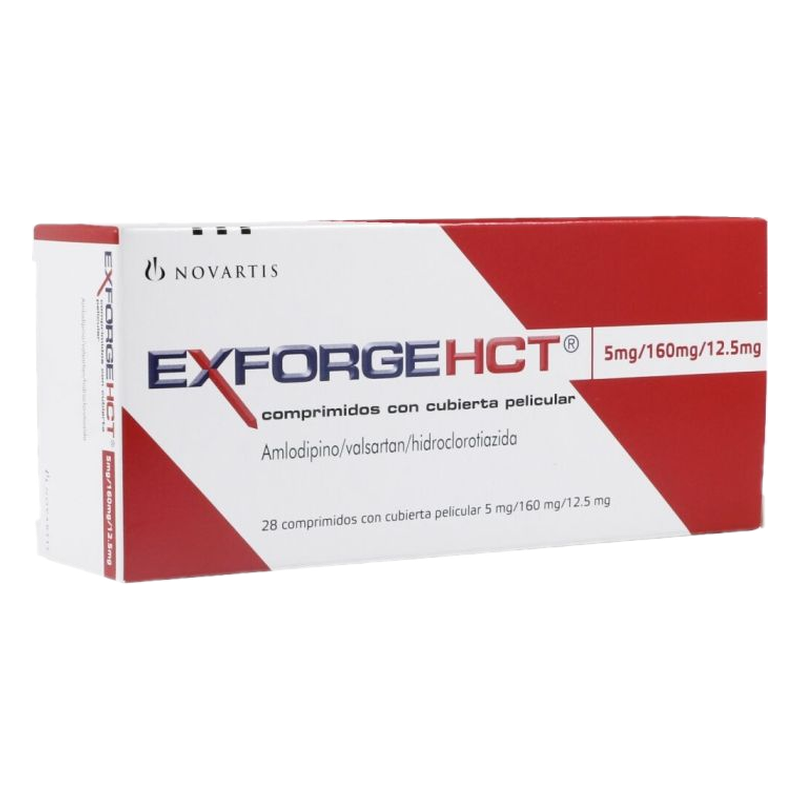 Exforge Hct 5/160/12.5 Mg X 28 Comprimidos