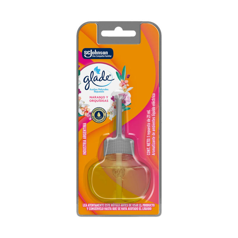 Aromatizante Glade Aceites Naturales Naranjo Y Orquideas 21m