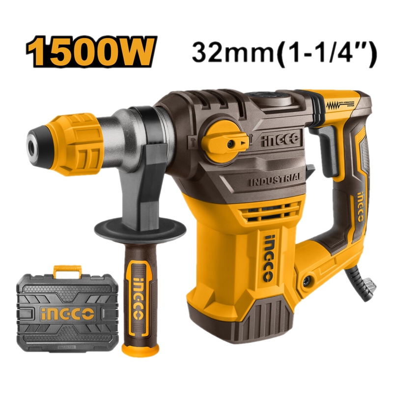 Rotomartillo Ingco Rh150028 Sds Plus 1500w 850rpm 5.5j 4400 Bpm