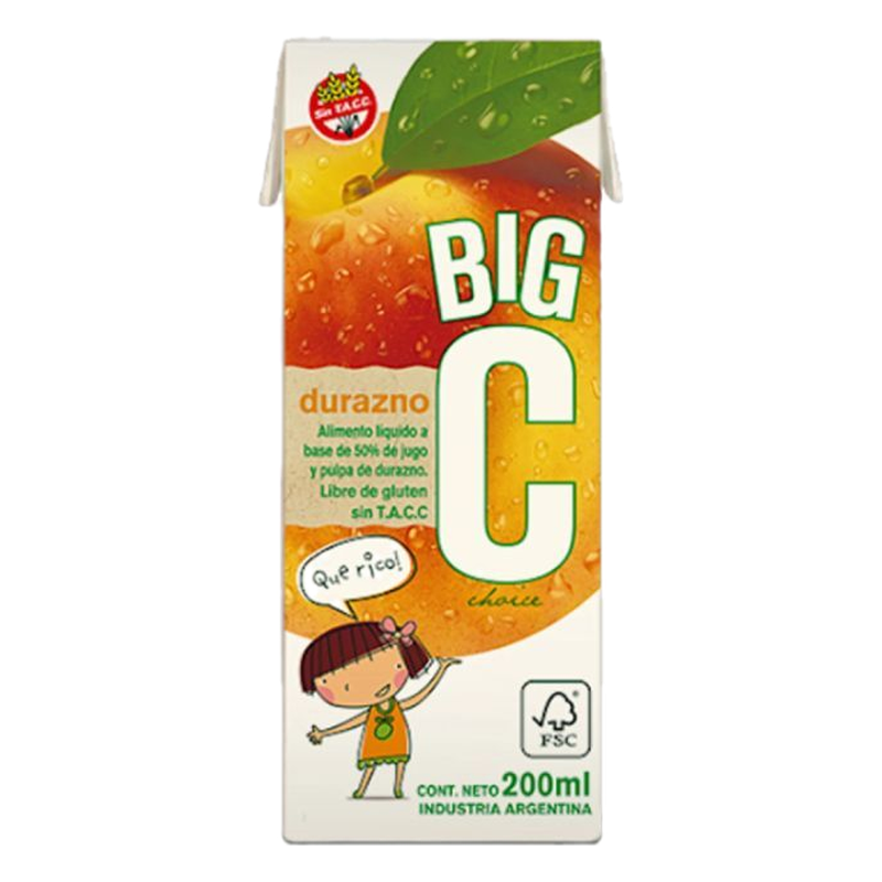 Jugo Bic C Sabor Durazno 200 Ml