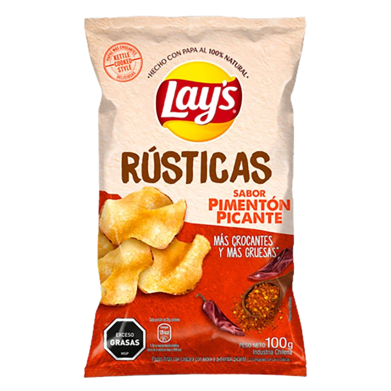 Papas Fritas Lay's Rústicas Pimentón Picante 100 G