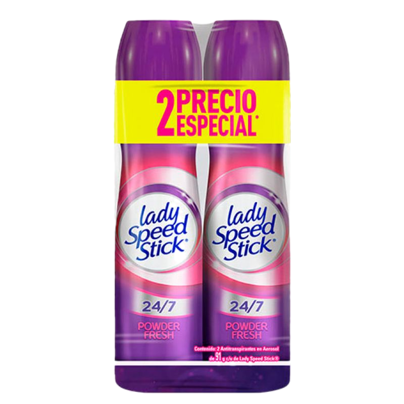 Pack 2 Unidades Desodorante Lady Speed Stick Powder Fresh