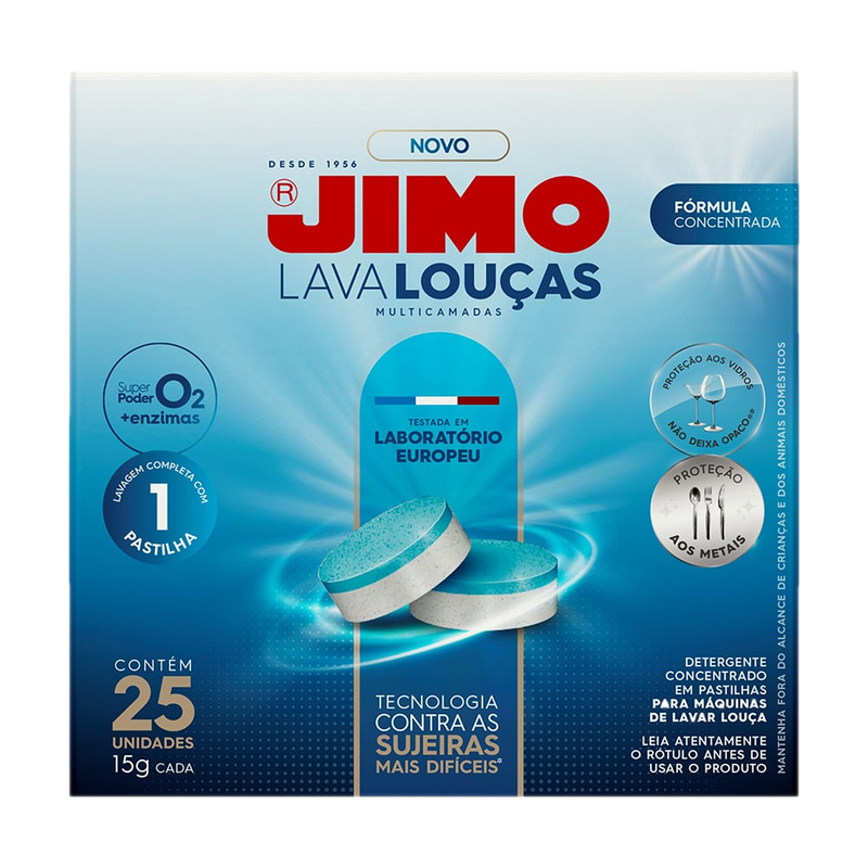 Detergente Para Lavavajilla Jimo En Pastillas 25 Unidades