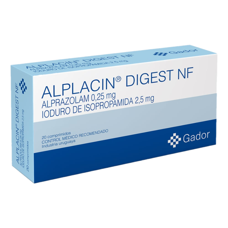Alplacin Digest Nf 0.25 Mg/2.5 Mg 20 Comprimidos
