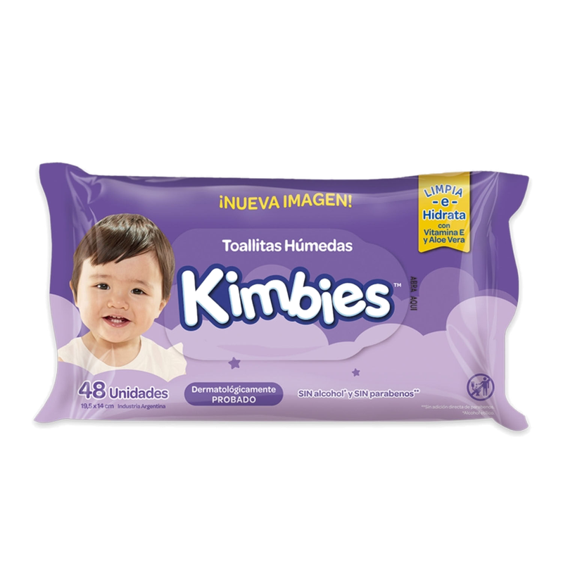 Toalla Kimbies Humeda Regular 48 Unidades
