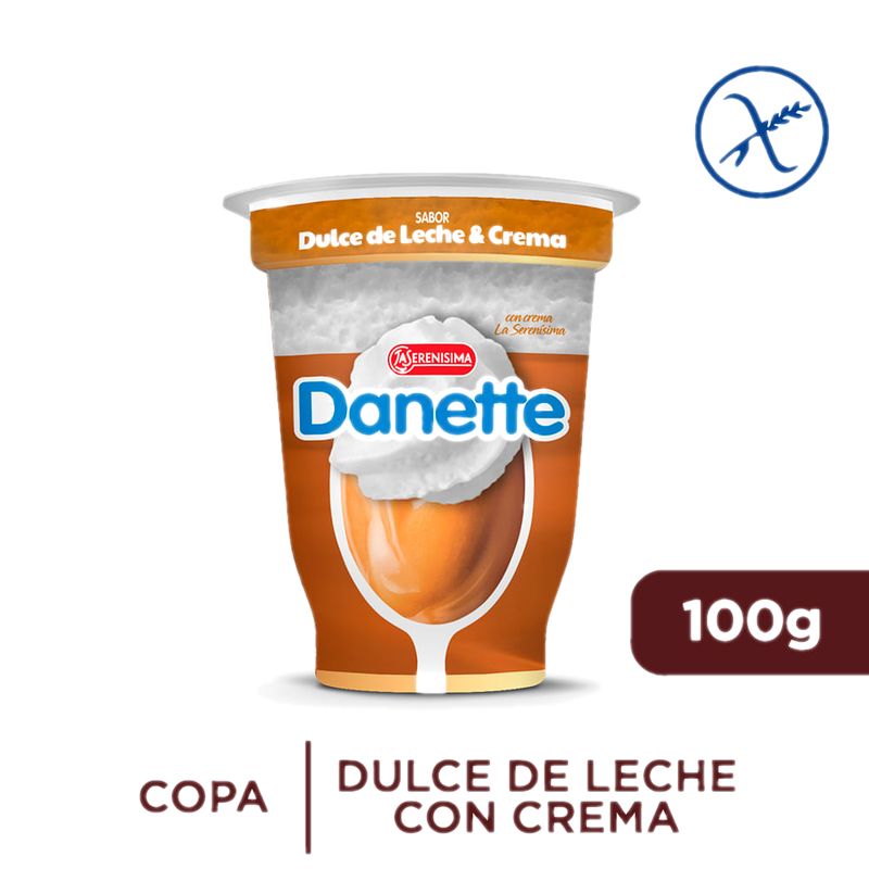 Postre Danette Copa Dulce De Leche C/crema 100 G