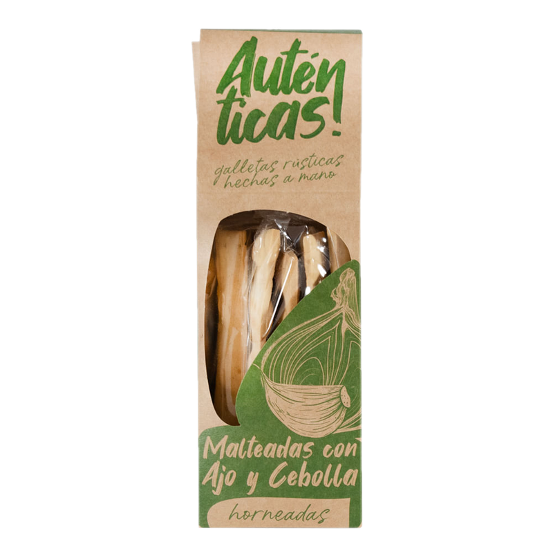 Galletas Autenticas Rusticas Malteadas Ajo Y Cebolla 128 G