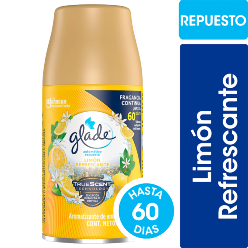 Aromatizante Glade Automatico Refill Limon 170 Ml Repuesto