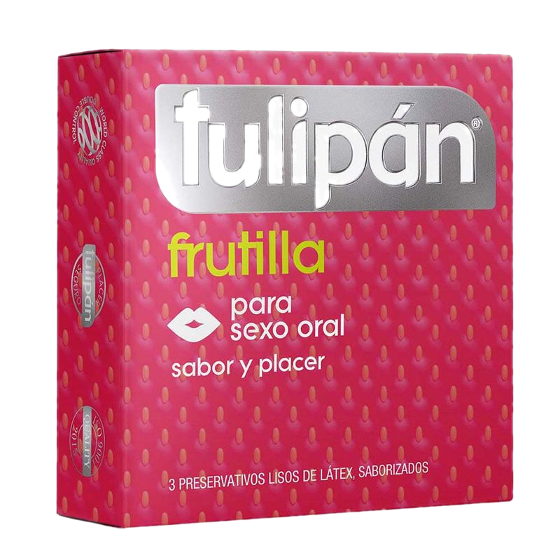 Preservativo Tulipán Frutilla 3 Unidades