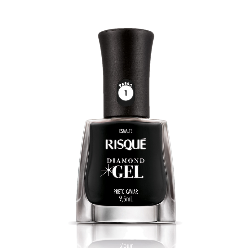 Esmalte Risqué Efecto Gel Preto Caviar 9.5 Ml