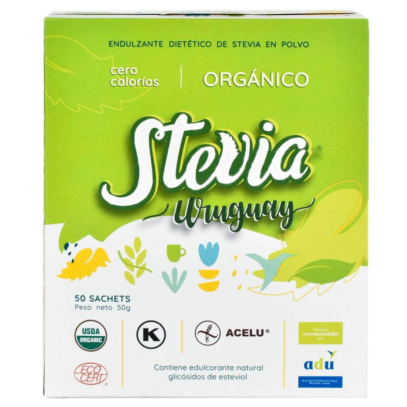 Endulzante Stevia Uruguay Orgánico 50 Sobres