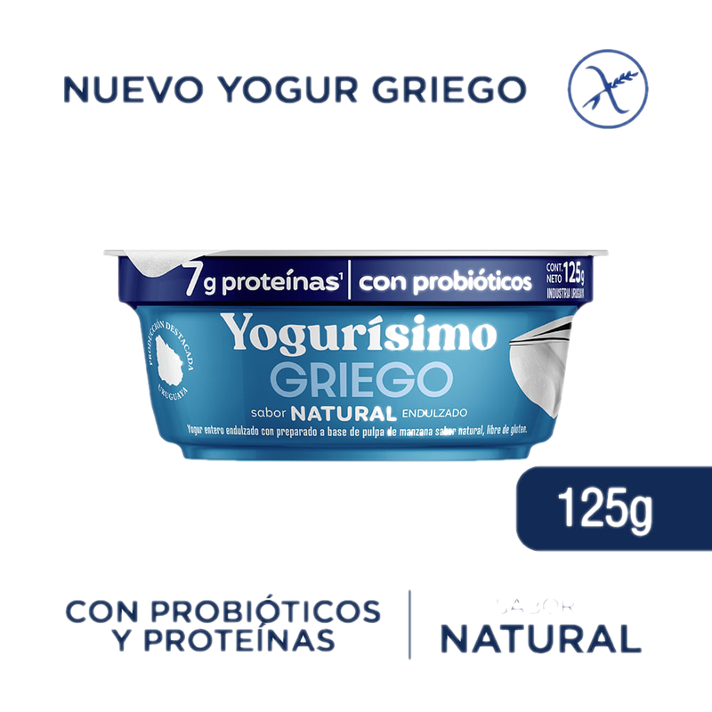 Yogur Griego Yogurísimo Natural 125 G