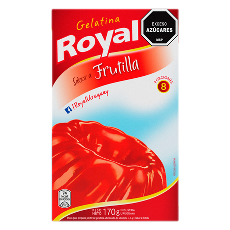 Gelatina Royal Frutilla 8 Porciones 170 G