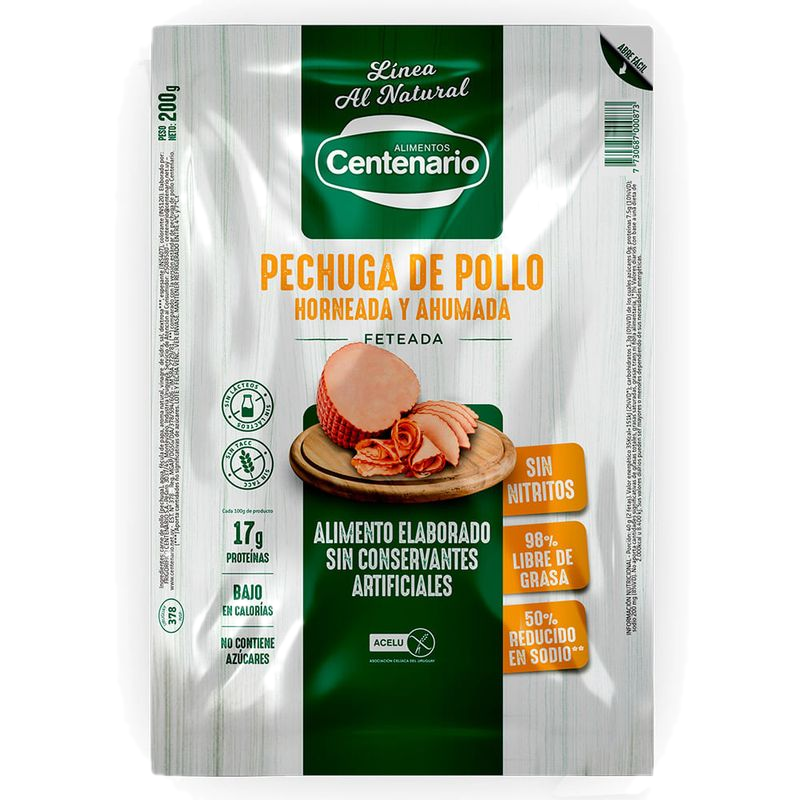 Pechuga De Pollo Al Natural Centenario En Fetas 200 G