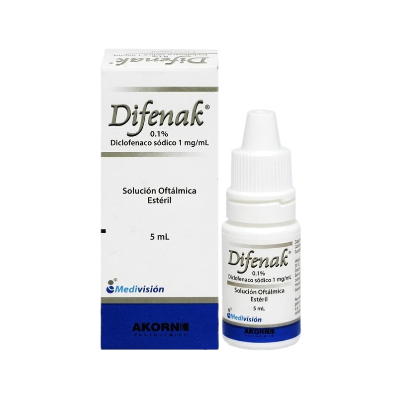 Difenak 0.1% Solución Oftálmica 5 Ml